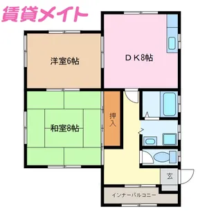 長谷川ハイツ【2階】の間取り