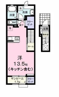 エテルノ Y A【2階】の間取り