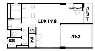 ヴィラスタジオーネ御所南【3階】の間取り