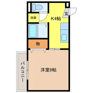 ノーブルガーデンKT【1階】の間取り