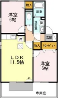 ディアコート A棟【1階】の間取り