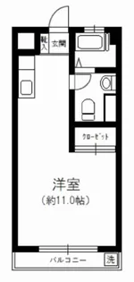 1Rの間取り画像