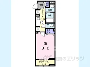 1Kの間取り画像