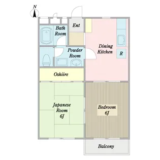 ピュアコーポ四番館【2階】の間取り