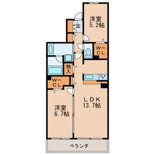 アイルシティ泉一丁目【5階】の間取り