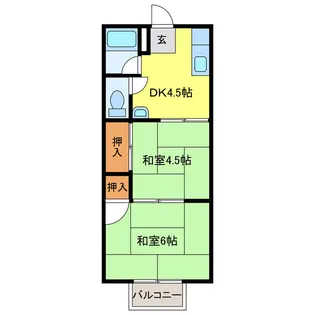 第2メゾンドラポール【2階】の間取り