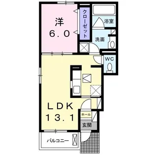 ウィステリア・ノーヴァ モネ【1階】の間取り