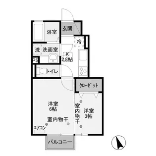 茨城県古河市東牛谷【アパート】の間取り