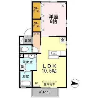 新潟県長岡市大山3【アパート】の間取り