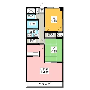 下寺マンション【3階】の間取り