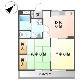 クリーンハイツD【1階】の間取り