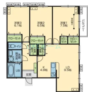 メゾン・ド・サムディ【1階】の間取り