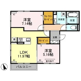 クリスタ【2階】の間取り