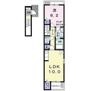 広島県福山市千田町3【アパート】の間取り