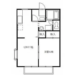 アムールアドニスI【1階】の間取り