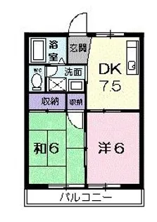 エアポート旭【2階】の間取り