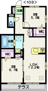 メゾン ブランカ【1階】の間取り