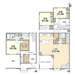 東京都世田谷区祖師谷1【一戸建】の間取り