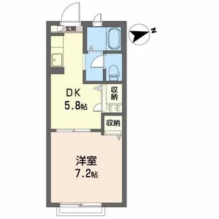 ビューハイツ南町 B【1階】の間取り