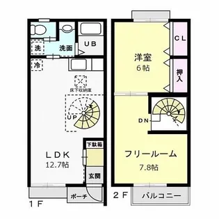 フォーリアB【2階】の間取り