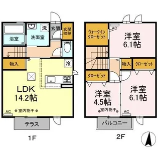 福島県郡山市久留米3【アパート】の間取り