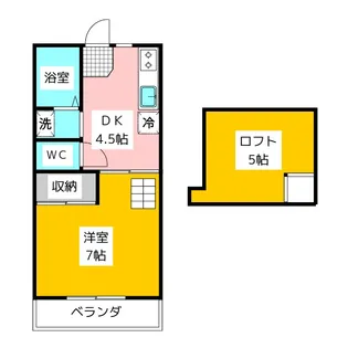 シャトーヤジ1【1階】の間取り