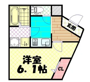 グランエクラ玉出東【6階】の間取り