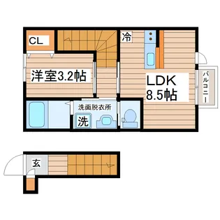 Casa Uno【2階】の間取り