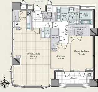 三田ガ デンヒルズ パ クマンション棟(ミタガ デンヒルズ パ クマン【3階】の間取り