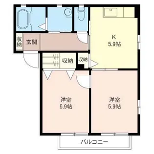 ボンヌ・シャンスA【2階】の間取り