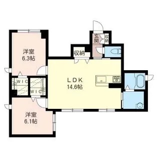 カーサ カトレア【1階】の間取り