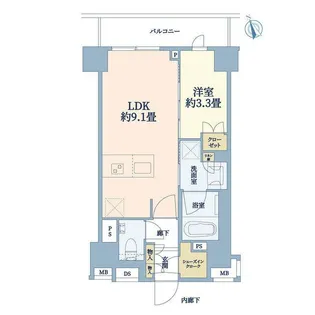 ルジェンテ早稲田【5階】の間取り