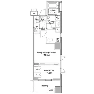 コンフォリア東池袋WEST【7階】の間取り