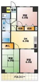 三高・サンマグノリア【4階】の間取り