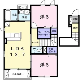 サンヴェールIS B【2階】の間取り
