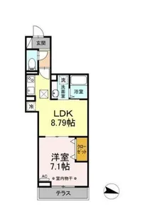 1LDKの間取り画像