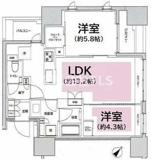フレンシア築地【3階】の間取り
