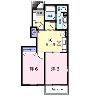 2Kの間取り画像