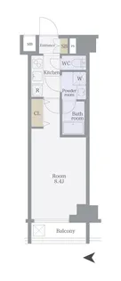 東京都新宿区榎町【マンション】の間取り