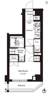 東京都江東区毛利1【マンション】の間取り