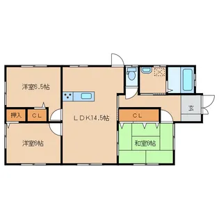 宮崎県都城市都島町【一戸建】の間取り