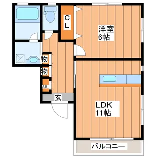 グラドネス鉄砲町【1階】の間取り