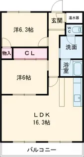 MKタウン江場A【6階】の間取り
