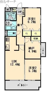 ラフィーネ【2階】の間取り
