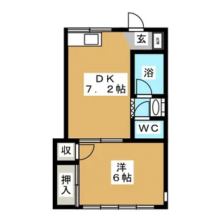 三鷹国際ハイツあぱーと【1階】の間取り