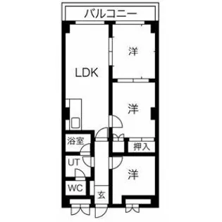 北海道札幌市西区琴似二条1【マンション】の間取り