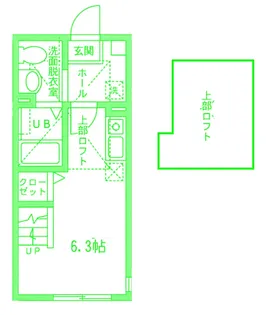 ハーミットクラブハウス西谷TK【1階】の間取り