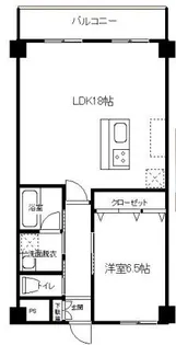 クイーンパレス浅伊【6階】の間取り