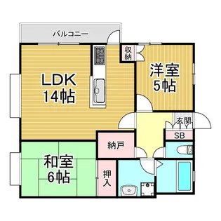 ヘーベル青木【2階】の間取り