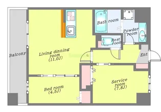 コンフォートレジデンス仙台東口【9階】の間取り